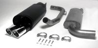 Simons Chromstahl Sport Auspuffanlage 2x80 mm rund fr Volvo S40/V40 1.8/2.0 Baujahr 96-00