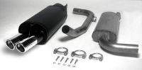 Simons Chromstahl Sport Auspuffanlage 2x80 mm rund fr Volvo S40/V40 1.8/2.0 Baujahr 01-03