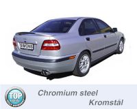 Simons Chromstahl Sport Auspuffanlage 2x80 mm rund fr Volvo S40/V40 1.8/2.0 Baujahr 01-03