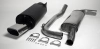 Simons Chromstahl Sport Auspuffanlage 85/150 mm flachoval fr Volvo S40/V40 T4/2.0T Baujahr 96-00