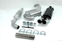 Simons aluminierte Stahl Sport Auspuffanlage 2x76 mm RS Look fr VW Golf III 1.4/1.6/1.8/1.9D/1.9TD/1.9TDI/2.0/2.8 V