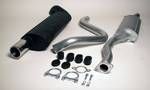 Simons aluminierte Stahl Sport Auspuffanlage 1x90 mm rund fr Ford Escort Kombi 1.6/1.8 ab Baujahr 91