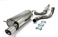 Simons Edelstahl Sport Auspuffanlage 1x100 mm rund fr Audi TT 8N 1.8T 180 PS Baujahr 98-6/06