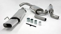 Simons Edelstahl Sport Auspuffanlage 85x150 mm flach oval für VW Golf III 1.4/1.6/1.8/1.9D/1.9TD/1.9TDI/
