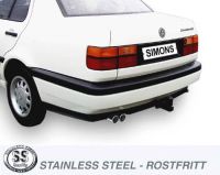 Simons Edelstahl Sport Auspuffanlage 2x70 mm rund fr VW Golf III Variant 1.4/1.6/1.8/1.9D/1.9TD/1.9TDI