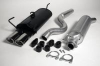Simons aluminierte Stahl Sport Auspuffanlage 2x70/90mm oval Opel Astra F CC Flieheck/1.4/1.6/1.8/2.0 8V/2.0 16V Baujahr 92-97