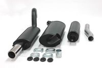 Simons aluminierte Stahl Sport Auspuffanlage 1x80mm Audi 80/90/Coupe Typ 89 1.6/1.8/1.9/2.0/2.2/2.3