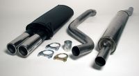 Simons Chromstahl Sport Auspuffanlage 2x80mm Audi 80 B4 Limousine/Avant 1.6/1.9/2.0