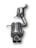 Simons Stainless steel Exhaust system 2x80mm Audi S2/RS2 (B4) 2.2i Quattro Limousine (Sedan) / Avant (Estate)