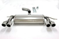 Simons Edelstahl Duplex Sport Endschalldmpfer 2x80 mm rund fr Audi A3 ( 8P ) 2WD 2.0 TFSi 200 PS Baujahr 2004-