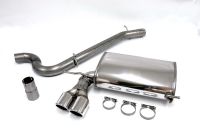 Simons Edelstahl Sport Endschalldmpfer 2x80 mm rund fr Audi A3 ( 8P ) Quattro Sportback 2.0 TFSi 2005-