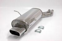 Simons Edelstahl Sport Endschalldämpfer 1x85x150mm flachoval für BMW E46 Limousine/Coupe/Touring 320i/325i/330i Baujahr 99-