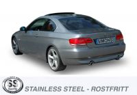 Simons Edelstahl Duplex Sport Endschalldmpfer 1x100 mm rund fr BMW E90/E91/E92 Limousine / Touring / Coupe 335i Bi-Turbo Baujahr 06-