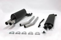 Simons aluminierte Stahl Sport Auspuffanlage 2x70 mm rund fr BMW E28 520i/525i/528i/iA/628csi
