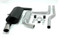Simons aluminierte Stahl Sport Auspuffanlage 1x70/90 mm oval fr Ford Escort1.4/1.6i Baujahr 10/86-8/90