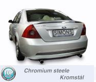 Simons Chromstahl Duplex Sport Auspuffanlage 1x90 mm rund fr Ford Mondeo Limousine/Coupe Diesel MkIII Baujahr 11/00-07