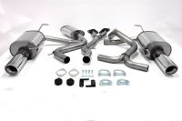 Simons Edelstahl Duplex Sport Auspuffanlage 1x100 mm rund für Ford Mondeo ST 220 Caravan 3.0i V6 Baujahr 02-07