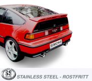 Simons Edelstahl Sport Endschalldmpfer 1x100mm Honda Civic Coupe/CRX 1.4/1.5/1.6/1.6 V-TEC Baujahr 11/87-91