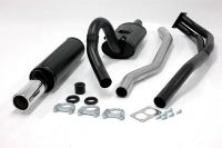 Simons aluminierte Stahl Sport Auspuffanlage 1x80 mm rund Opel Kadett C1.9E/2.0E 