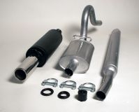 Simons aluminierte Stahl Sport Auspuffanlage 1x80 mm rund Opel Manta B Limousine nicht CC