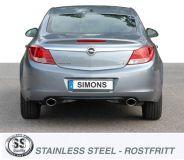 Simons Edelstahl Duplex Sport Endschalldmpfer 90x120mm oval Opel Insignia 4/5 Trer 2WD 2,0 Diesel 81/96/118kW Baujahr 09-