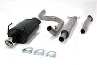 Simons Chromstahl Sport Auspuffanlage 1x100mm rund Honda Civic Flieheck 3/5 Trer 1.3-1.6 Baujahr 92-00 mit 3-Loch Flansch
