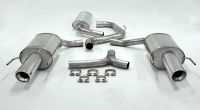 Simons Edelstahl Duplex Sport Auspuffanlage 1x100mm rund Saab 9-3 2.8T/2.0T-Aero SportLimousine/SportCombi/Cabriolet mit 61l-Tank