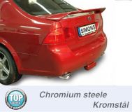 Simons Chromstahl Duplex Sport Auspuffanlage 1x90/120mm oval Saab 9-5 Turbo 2.0/2.3/Aero Limousine/Caravan/SportCombi Baujahr 04-