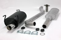 Simons aluminized Steel Exhaust system 1x90 mm round Toyota Corolla Typ E10 Hatchback 1.6 Model 5/92-4/97