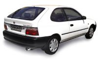 Simons aluminized Steel Exhaust system 1x90 mm round Toyota Corolla Typ E10 Hatchback 1.6 Model 5/92-4/97