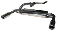 Simons Edelstahl Duplex Sport Auspuffanlage 1x100 mm rund Volvo S40N/V50 Turbo T5 4WD Baujahr 04-