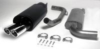 Simons Chromstahl Sport Auspuffanlage 2x80 mm rund fr Volvo S40/V40 T4/2.0T Baujahr 01-03