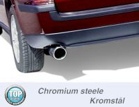 Simons Chromstahl Sport Auspuffanlage 1x90mm rund Volvo V70N 2WD 2.4 140PS-170PS Baujahr 01-