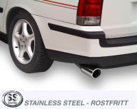 Simons Edelstahl Sport Auspuffanlage 1x100mm rund Volvo V70N Turbo 4WD 2.4T/2.5T/D5 Baujahr 01-5/04