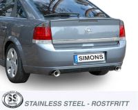 Simons Duplex Stainless steel Exhaust system 1x100mm round Opel Vectra C Saloon 4/5 Trer 1.8/2.0T/2.2/3.2/1.9CDTi/2.0DTi/2.2DTi/3