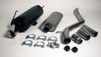 Simons Chrome steel Exhaust system 1x100 round Peugeot 206 1.4/1.6 XS/2.0GTi Model -00
