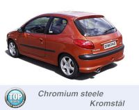 Simons Chrome steel Exhaust system 1x100 round Peugeot 206 1.4/1.6 XS/2.0GTi Model -00