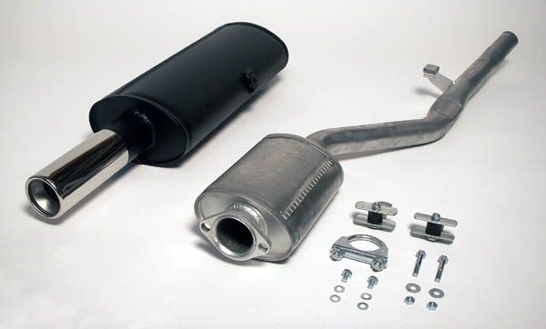 Simons aluminized Steel Exhaust system 1x80 mm round BMW E30 318is