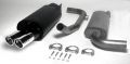 Simons Chromstahl Sport Auspuffanlage 2x80 mm rund fr Volvo S40/V40 1.8/2.0 Baujahr 01-03