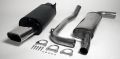 Simons Chromstahl Sport Auspuffanlage 85/150 mm flachoval fr Volvo S40/V40 1.8/2.0 Baujahr 01-03