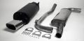 Simons Chromstahl Sport Auspuffanlage 85/150 mm flachoval fr Volvo S40/V40 T4/2.0T Baujahr 96-00