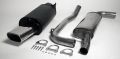 Simons Chromstahl Sport Auspuffanlage 85/150 mm flachoval fr Volvo S40/V40 T4/2.0T Baujahr 01-03