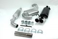 Simons aluminierte Stahl Sport Auspuffanlage 2x76 mm RS Look fr VW Golf III 1.4/1.6/1.8/1.9D/1.9TD/1.9TDI/2.0/2.8 V