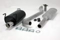 Simons aluminierte Stahl Sport Auspuffanlage 1x90 mm rund fr Toyota Corolla Typ E10 Flieheck 1.3 65 kW Baujahr 5/92-7/95