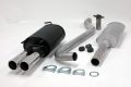 Simons aluminierte Stahl Sport Auspuffanlage 2x80 mm rund fr Toyota Corolla Typ E10 Limousine/Liftback/Kombi 1.3 65kW Baujahr 5/92-7/95