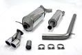 Simons Edelstahl Sport Auspuffanlage 2x80mm rund fr Skoda Fabia II (Mk2) RS 1.4TSi Baujahr 2010-