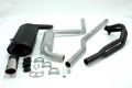 Simons aluminierte Stahl Sport Auspuffanlage 1x70/90 mm oval fr Ford Escort XR3i Flieheck 1600 Baujahr 5/83-90