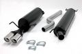 Simons aluminierte Stahl Sport Auspuffanlage 2x80mm rund Opel Astra G Limousine/Stufenheck 1.4/1.6/1.8/2.0/2.2 ab Baujahr 98