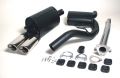Simons aluminierte Stahl Sport Auspuffanlage 2x70/90mm oval Opel Calibra 2.0 8V 85kW /2.0 16V 110kW