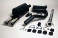 Simons aluminierte Stahl Sport Auspuffanlage 2x70/90mm oval Opel Calibra 2.0 16V 100kW Baujahr 93-97 / 2.0 16V 110kW 92-97